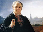 Василий Тропинин В. Тропинин. Автопортрет с кистями с видом на Кремль. 1844 (фрагмент картины)