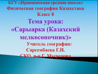 Презентация «Сарыарка (Казахский мелкосопочник)»